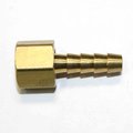 Interstate Pneumatics Brass Hose Fitting, Connector, 1/4 Inch Swivel Barb x 5/16 Inch Female NPT End - 2 Piece FFS245